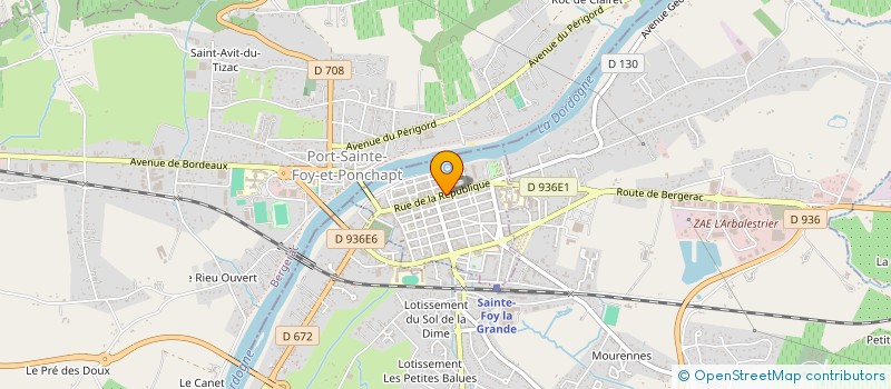 localisation de l'entreprise MADAME LYSA-SWAN LEVEILLE  SAINTE-FOY-LA-GRANDE