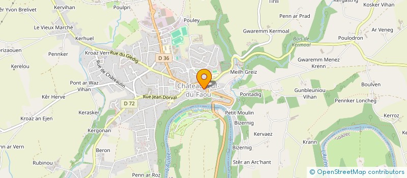 localisation de l'entreprise MADAME LYSE-MARIE CADIOU à CHATEAUNEUF-DU-FAOU