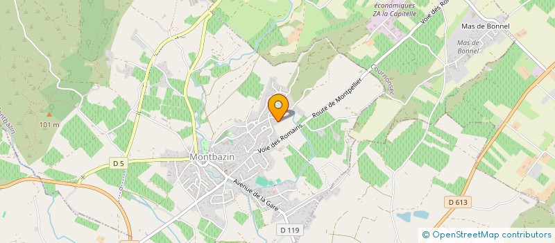 localisation de l'entreprise MADAME LYSIANE BONHOMME  MONTBAZIN