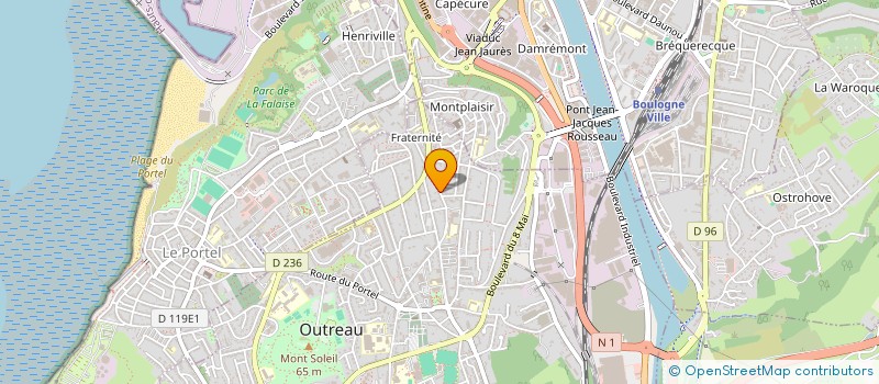 localisation de l'entreprise MADAME LYSIANE BONVARLET  OUTREAU