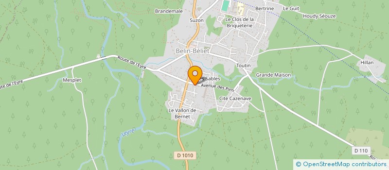 localisation de l'entreprise MADAME LYSIANE ERNANDORENA  BELIN-BELIET