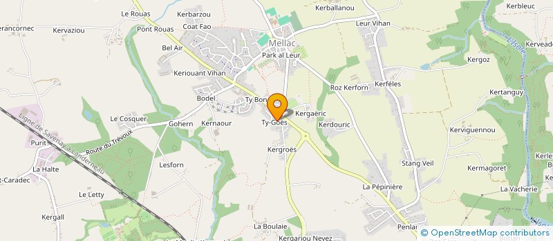 localisation de l'entreprise MADAME LYSIANE LE CREN  MELLAC