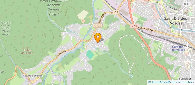 localisation de l'entreprise MADAME M BARKA EL ASSAD  SAINT-DIE-DES-VOSGES