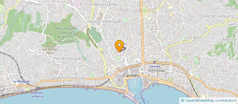localisation de l'entreprise MADAME M BOCQUET à CANNES