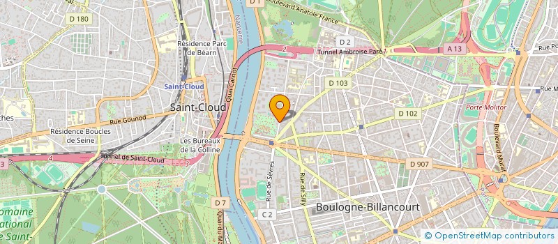 localisation de l'entreprise MADAME M MOSSOT à BOULOGNE-BILLANCOURT