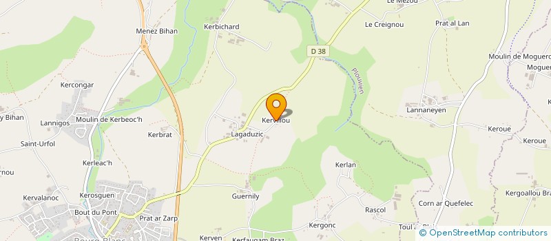 localisation de l'entreprise MADAME M-THERESE RIOU  PLABENNEC