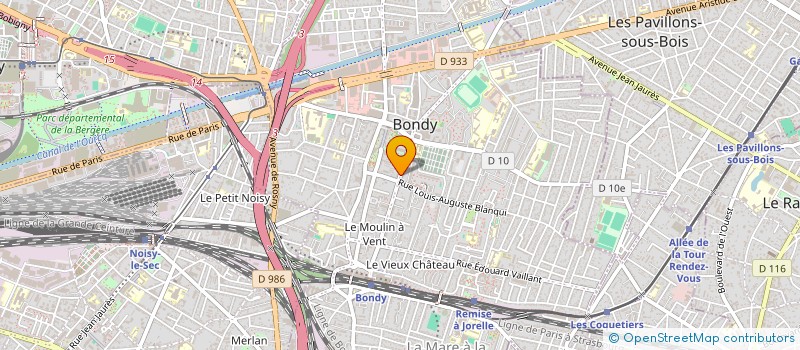 localisation de l'entreprise MADAME MABROUKA RABIA  BONDY