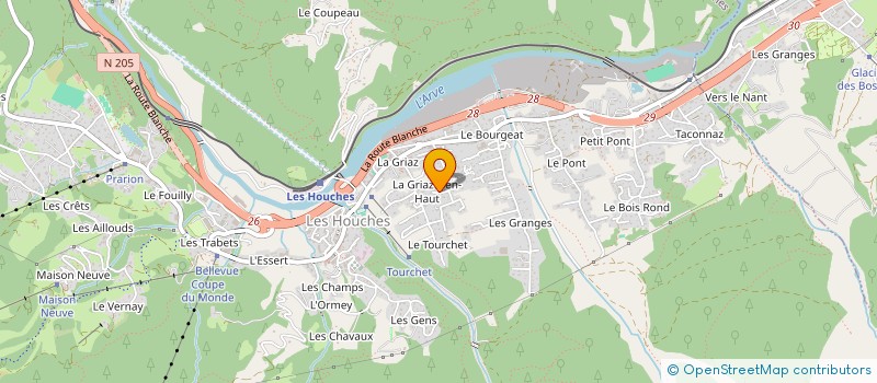 localisation de l'entreprise MADAME MADELAINE HARRIES  LES HOUCHES