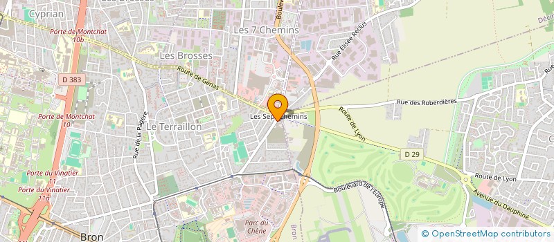 localisation de l'entreprise MADAME MADELEINE BARBEZAT  BRON