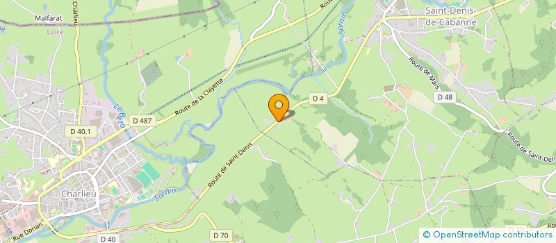 localisation de l'entreprise MADAME MADELEINE BAULAND  SAINT-DENIS-DE-CABANNE