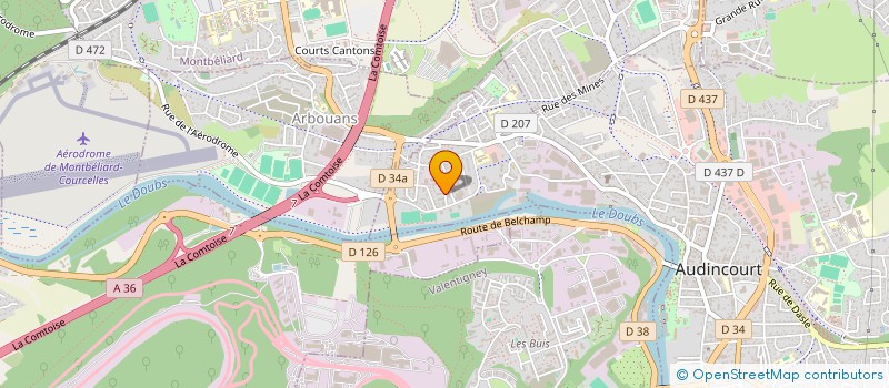 localisation de l'entreprise MADAME MADELEINE BEAUFILS  AUDINCOURT