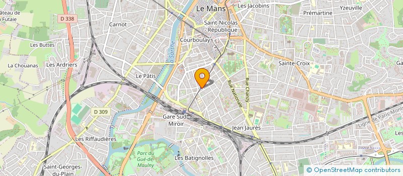 localisation de l'entreprise MADAME MADELEINE BELLANGER DE REBOURSEAUX  LE MANS