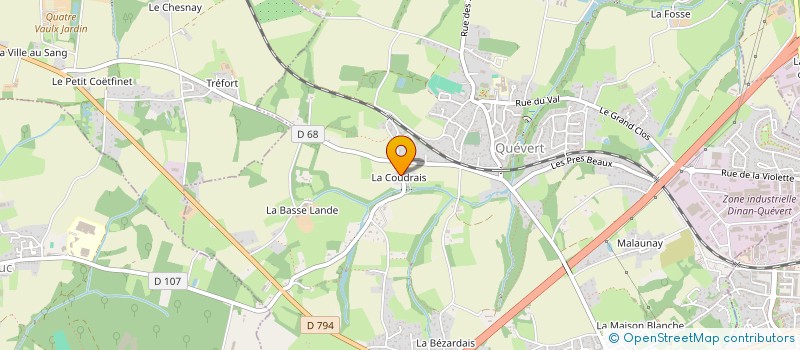 localisation de l'entreprise MADAME MADELEINE BODIN  AUCALEUC