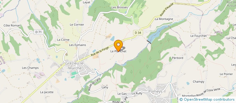 localisation de l'entreprise MADAME MADELEINE BONNARD  GREZIEU-LE-MARCHE