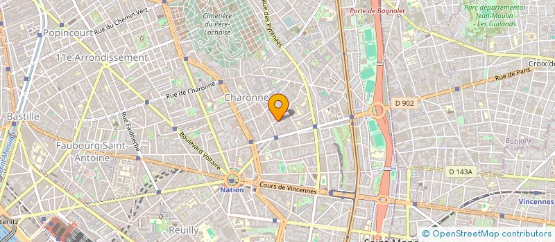 localisation de l'entreprise MADAME MADELEINE BONTEMPS  PARIS