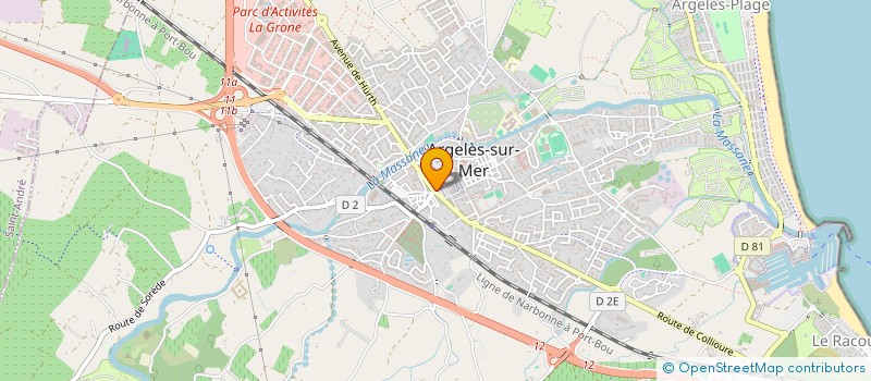 localisation de l'entreprise MADAME MADELEINE BRIQUEU à ARGELES-SUR-MER
