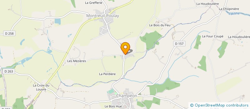 localisation de l'entreprise MADAME MADELEINE CHEVRIER  MONTREUIL-POULAY