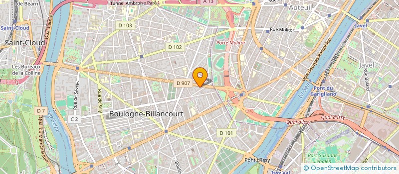 localisation de l'entreprise MADAME MADELEINE CLEMENT à BOULOGNE-BILLANCOURT