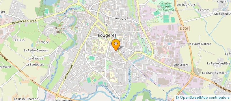 localisation de l'entreprise MADAME MADELEINE COGEAIS  FOUGERES