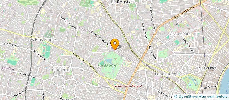 localisation de l'entreprise MADAME MADELEINE COUPERY à LE BOUSCAT