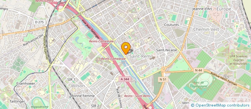 localisation de l'entreprise MADAME MADELEINE DELATTE  REIMS