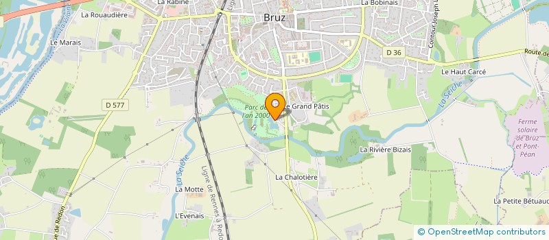 localisation de l'entreprise MADAME MADELEINE DESBARRE  BRUZ