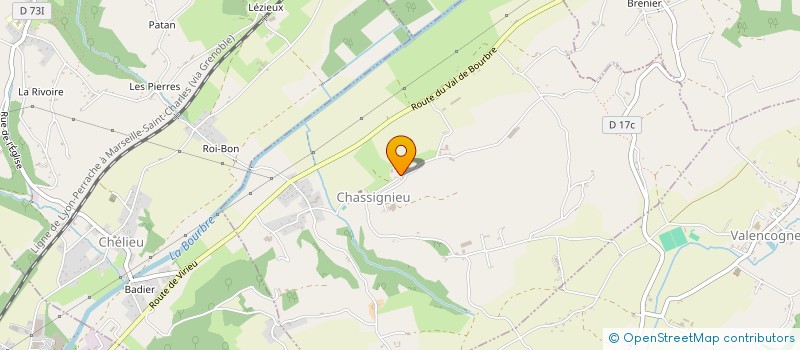 localisation de l'entreprise MADAME MADELEINE DURAND  CHASSIGNIEU