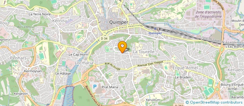 localisation de l'entreprise MADAME MADELEINE EBA TOLO à QUIMPER