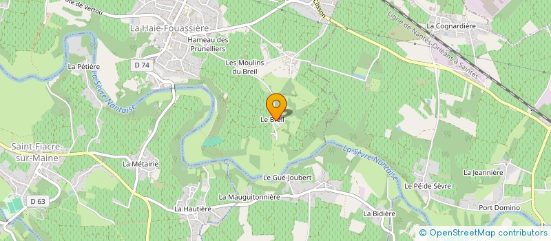 localisation de l'entreprise MADAME MADELEINE FADET à LA HAIE-FOUASSIERE