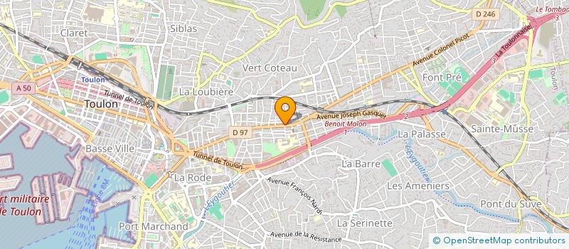 localisation de l'entreprise MADAME MADELEINE FAGGIANELLI  TOULON