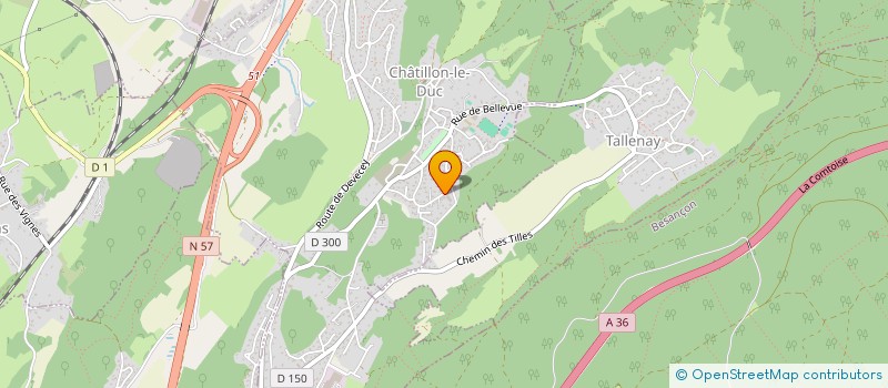 localisation de l'entreprise MADAME MADELEINE FAIVRE  CHATILLON-LE-DUC