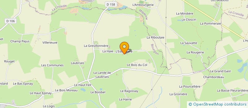 localisation de l'entreprise MADAME MADELEINE FOUILLET  LE BOURGNEUF-LA-FORET