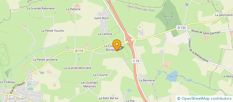localisation de l'entreprise MADAME MADELEINE GAUFFRE à LE BOURGNEUF-LA-FORET