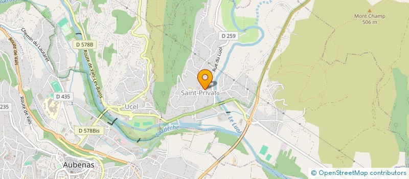 localisation de l'entreprise MADAME MADELEINE GINEYS  AUBENAS