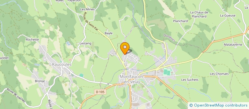 localisation de l'entreprise MADAME MADELEINE GIRAUD  MONTFAUCON-EN-VELAY