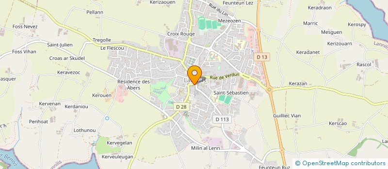 localisation de l'entreprise MADAME MADELEINE GOURVES  LANNILIS