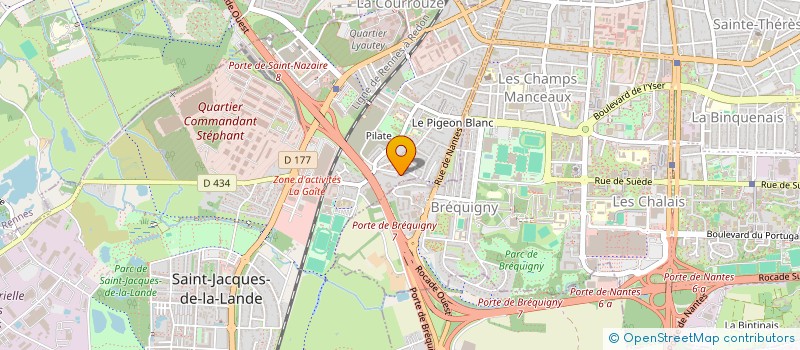 localisation de l'entreprise MADAME MADELEINE GROSEIL  SAINT-JACQUES-DE-LA-LANDE