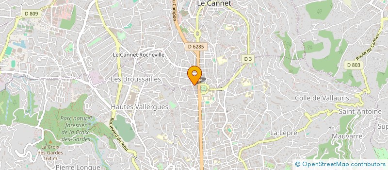 localisation de l'entreprise MADAME MADELEINE HUBERT à LE CANNET