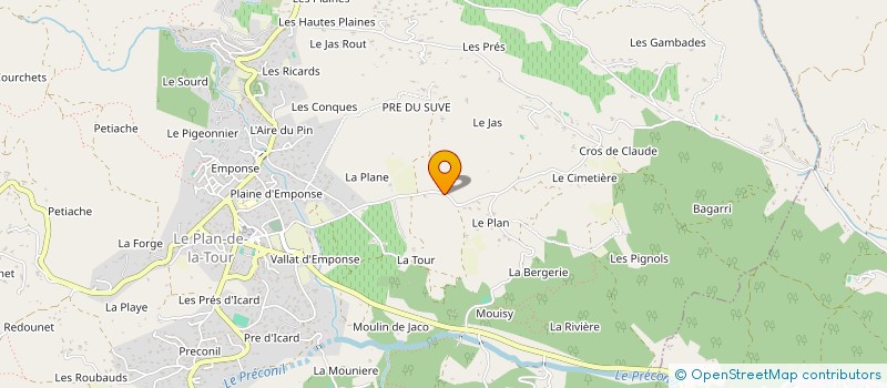 localisation de l'entreprise MADAME MADELEINE JACKSON à LE PLAN-DE-LA-TOUR