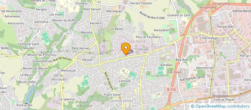localisation de l'entreprise MADAME MADELEINE KERVENNIC à BREST