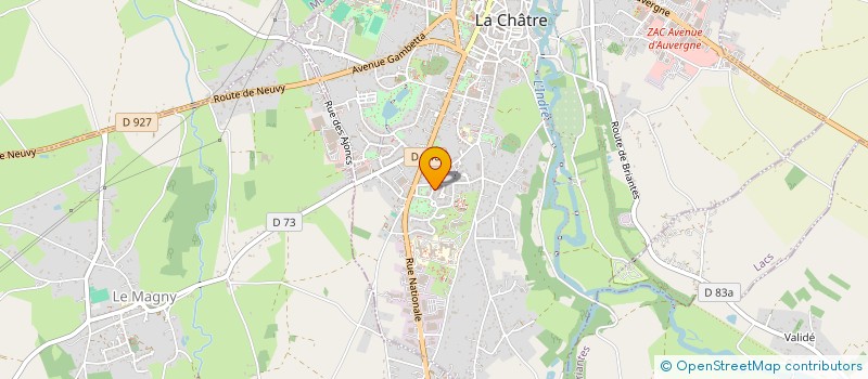 localisation de l'entreprise MADAME MADELEINE LAMA à LA CHATRE