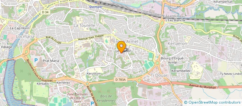 localisation de l'entreprise MADAME MADELEINE LAURENDIN  QUIMPER