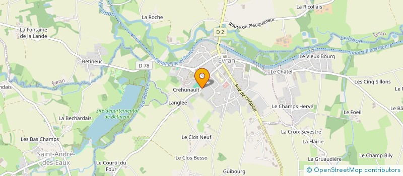 localisation de l'entreprise MADAME MADELEINE LEROY  EVRAN