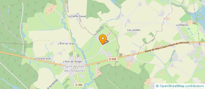 localisation de l'entreprise MADAME MADELEINE LEROY à RIVES D'ANDAINE