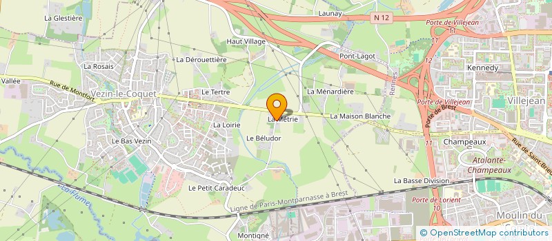 localisation de l'entreprise MADAME MADELEINE LOUAZEL  VEZIN-LE-COQUET