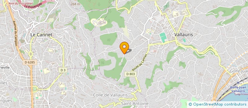 localisation de l'entreprise MADAME MADELEINE MACE à VALLAURIS