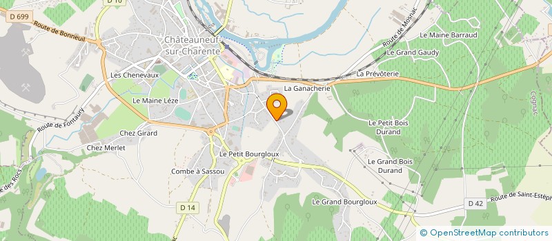 localisation de l'entreprise MADAME MADELEINE MARANDAT à CHATEAUNEUF-SUR-CHARENTE