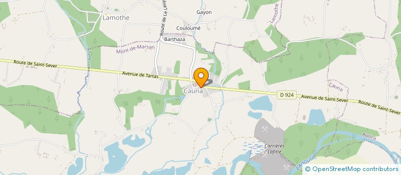 localisation de l'entreprise MADAME MADELEINE MATEUS  CAUNA