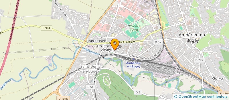 localisation de l'entreprise MADAME MADELEINE MATHIEU  AMBERIEU-EN-BUGEY