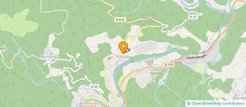 localisation de l'entreprise MADAME MADELEINE MCMULLIN  AMELIE-LES-BAINS-PALALDA